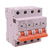 MCB Interruttore Magnetotermico Trifase 380V Curva C 4P 4M 10000A AC 400V IP20 GYM9H, Accoppiabile Con Bobina di Sgancio GA01231 GA01232, Disponibili 25A 32A 40A 63A (C63A)