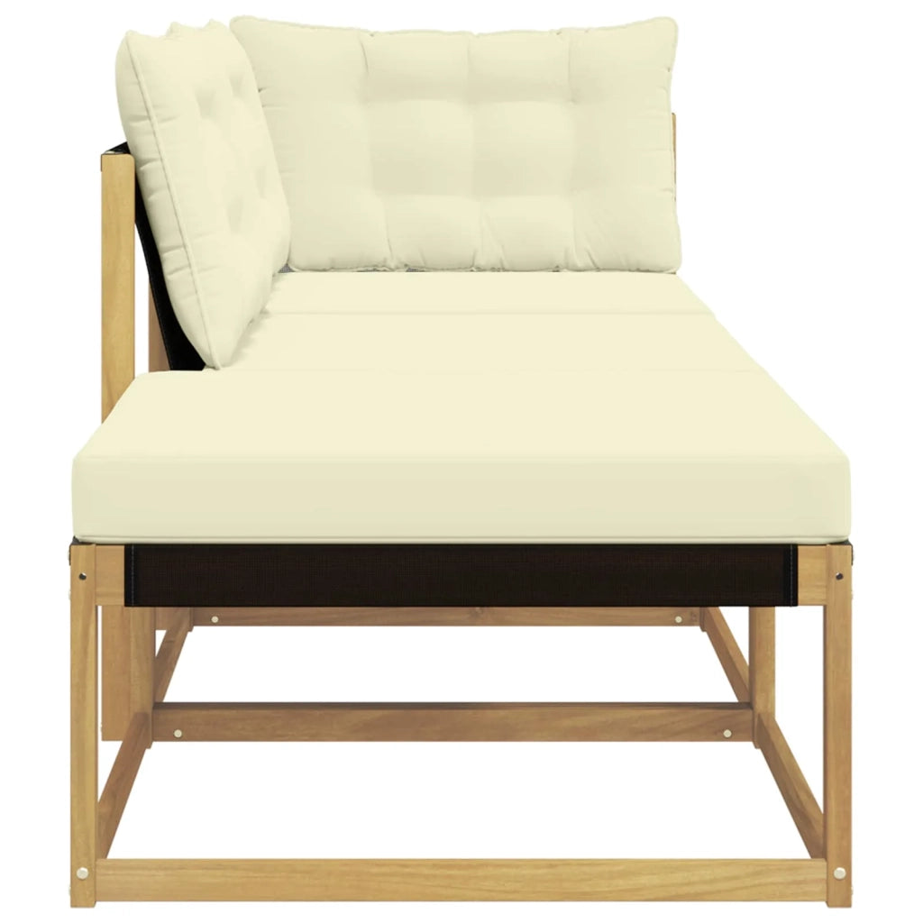 Salotto da Giardino-Divano componibile Sezionale con cuscino Bianco 241,5 x 83 x 73 cm 761391