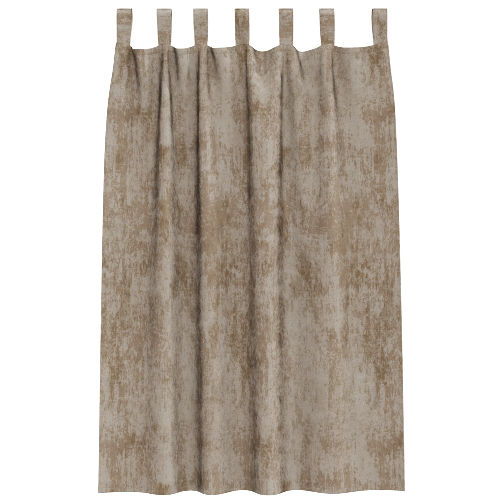 Tende di velluto 2 pezzi con occhielli champagne 175x140 cm
