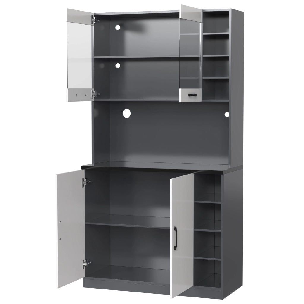 Mobile Alto Cucina con LED ¨C MINIMAL ¨C Legno, 100x47x187 cm