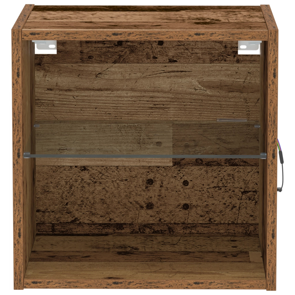 Mensola Galleggiante 2 pz Legno Vecchio 40x28,5x40 cm Legno Ingegnerizzato