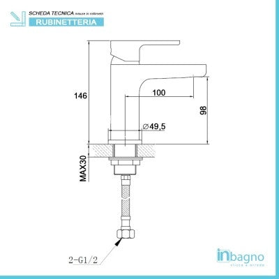 Miscelatore lavabo in ottone cromato con piletta click clack Kreo