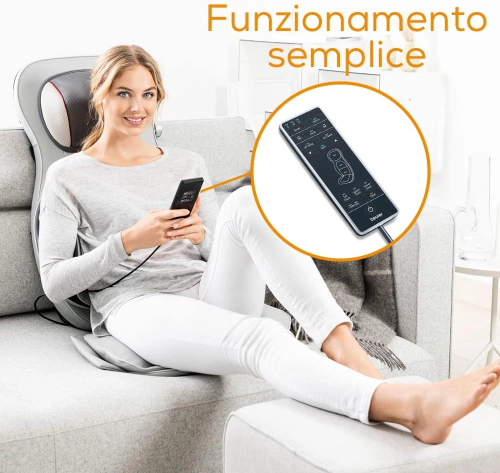 MG 320 – Coprisedile per Massaggio Shiatsu Benefico ad Aria Compressa e Riscaldamento Attivabile