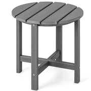 Tavolino da giardino 46 x 46 cm resistente alle intemperie facile da pulire in HDPE grigio 20_0013765