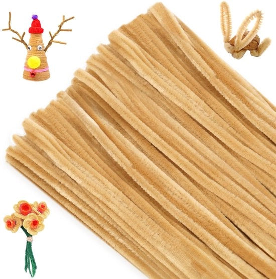 Set di tubi per intrecciare - 100 pezzi - 30 cm filo chenillato - Materiale per fai da te - Adatto per bambini