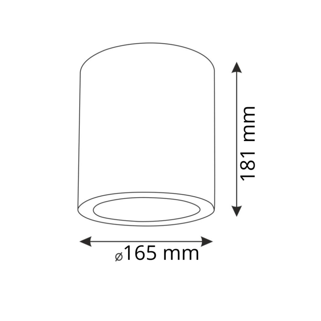 Plafoniera a soffitto rotonda bianca metallo E27 Polux 307194