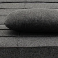 Poltrona Letto 4 in 1 con Schienale Regolabile e Cuscino in Tessuto Effetto Lino, 95x179x78 cm, Grigio