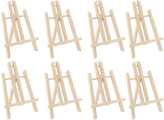 Supporto per dipinti 30 cm - Tavolo di appoggio in legno - Ripiegabile - Regolabile - Portatile - Funzione di angolazione ergonomico - Tavolo di appoggio con sostegno