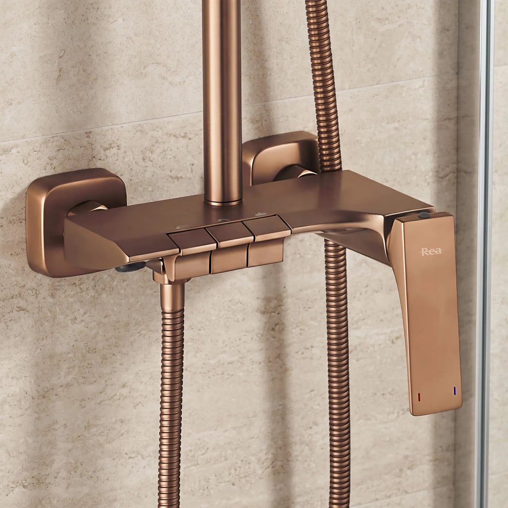 Set Doccia Premium Rea Joe Brush Copper