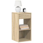 Comodini con Cassetto 2 pz-Set di 2 Tavolino da notte Rovere Sonoma 35x34x66,5 cm