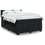 Giroletto a Molle con Materasso Nero 140x190 cm in Velluto 3288602