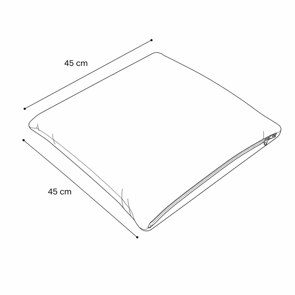Cuscino decorativo 45x45 cm Sfoderabile in poliestere - Giallo Ocra