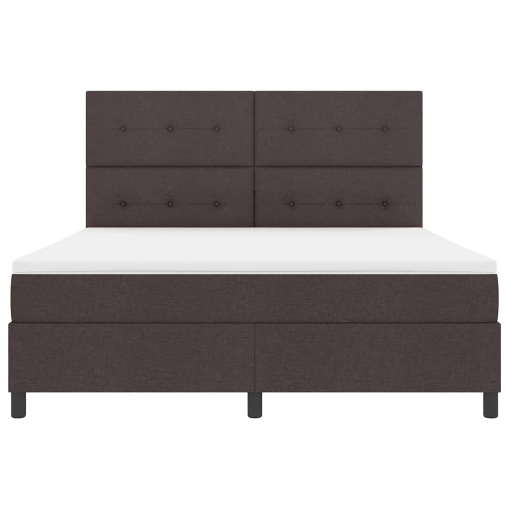 Letto a molle con materasso Marrone Scuro 180 x 200 cm Tessuto 3339409