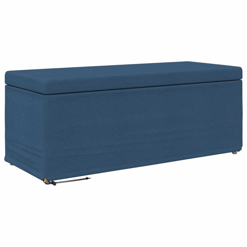 Pouf Blu 101 x 41 x 40 cm Tessuto e Legno Ingegnerizzato