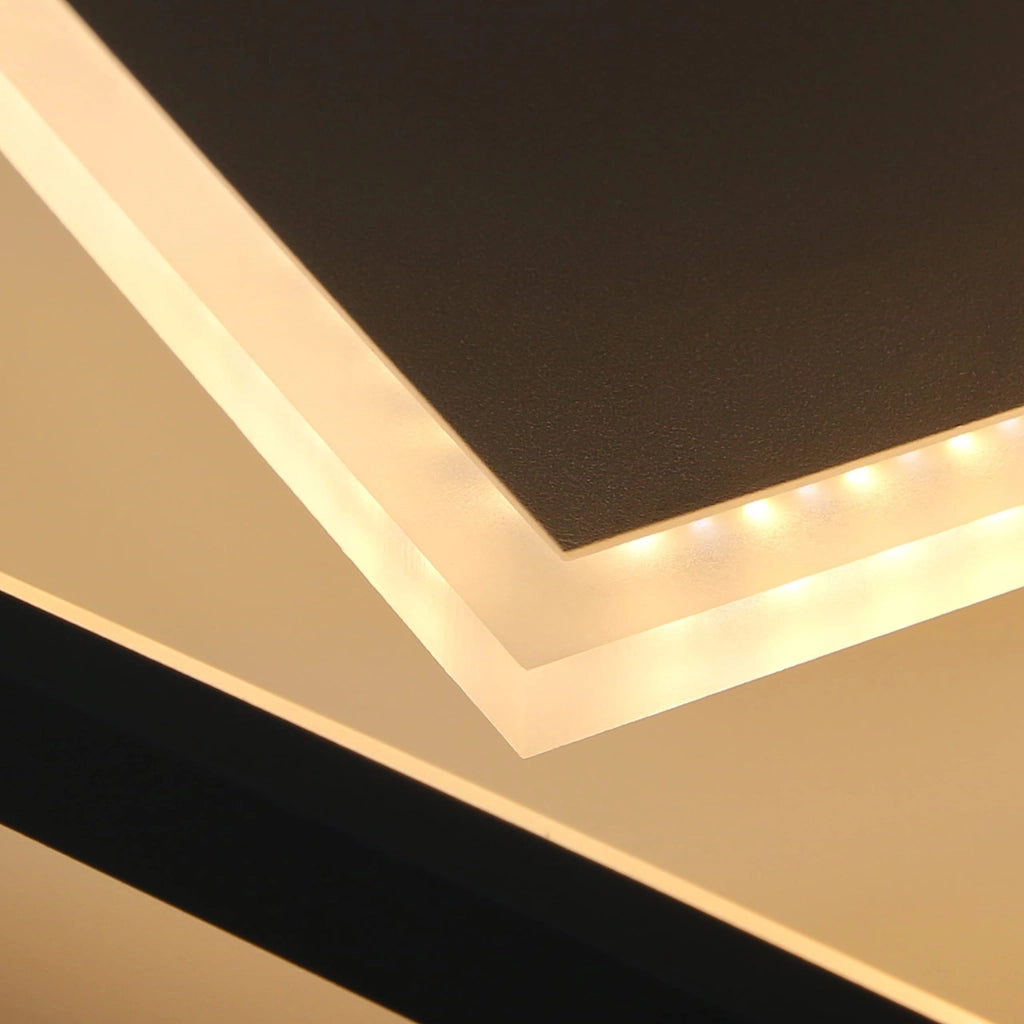 ZMH Lampada da soffitto plafoniera LED 44W dimmerabile quadrata bianca per camera letto