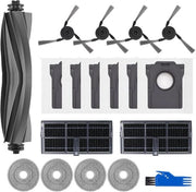 18 Accessori per Robot Aspirapolvere Dreame X40 PRO/X40 Ultra/L40 Ultra - 1 Penna Aspirante, 2 Filtro, 4 Penni Laterali, 4 Lami Detersivi, 6 Sacchi Pulito, 1 Penna Pulente