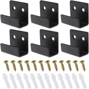 Tegelbeugel in Acciaio Inox - Zavorra 60 kg - Montaggio a Parete - 40x35x25 mm - 20 Pezzi - Nero - Fissaggio a Gancio