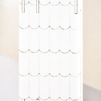 Calendario dell'Avvento  39x9x42 cm 24 Cassetti Villaggio di Natale con Alberi e Luci Bianco