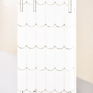 Calendario dell'Avvento  39x9x42 cm 24 Cassetti Villaggio di Natale con Alberi e Luci Bianco