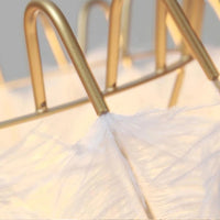 Lampada Da Soffitto Con Piume Boho App662 Gold