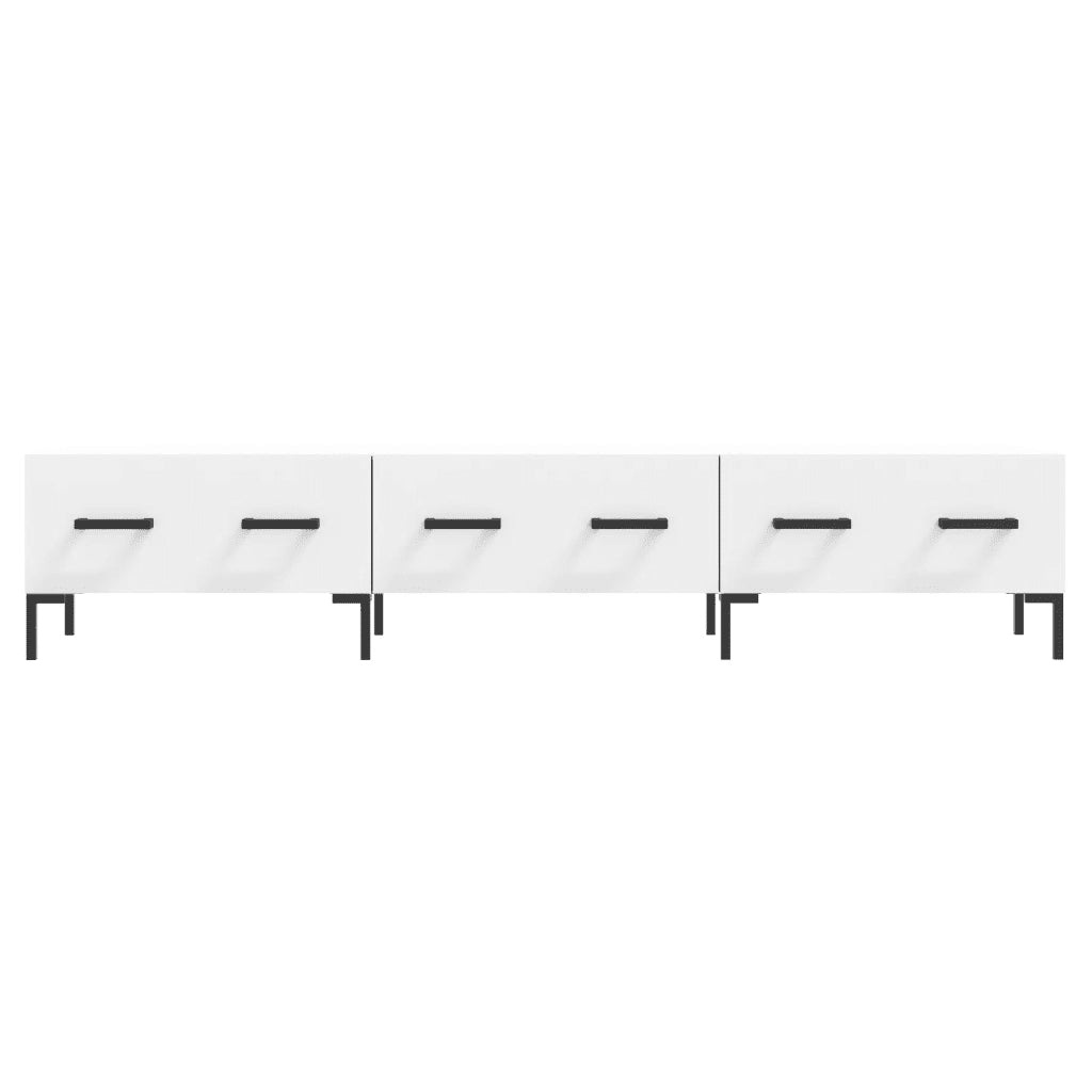 Mobile Porta TV Bianco 150x36x30 cm in Legno Multistrato 829156