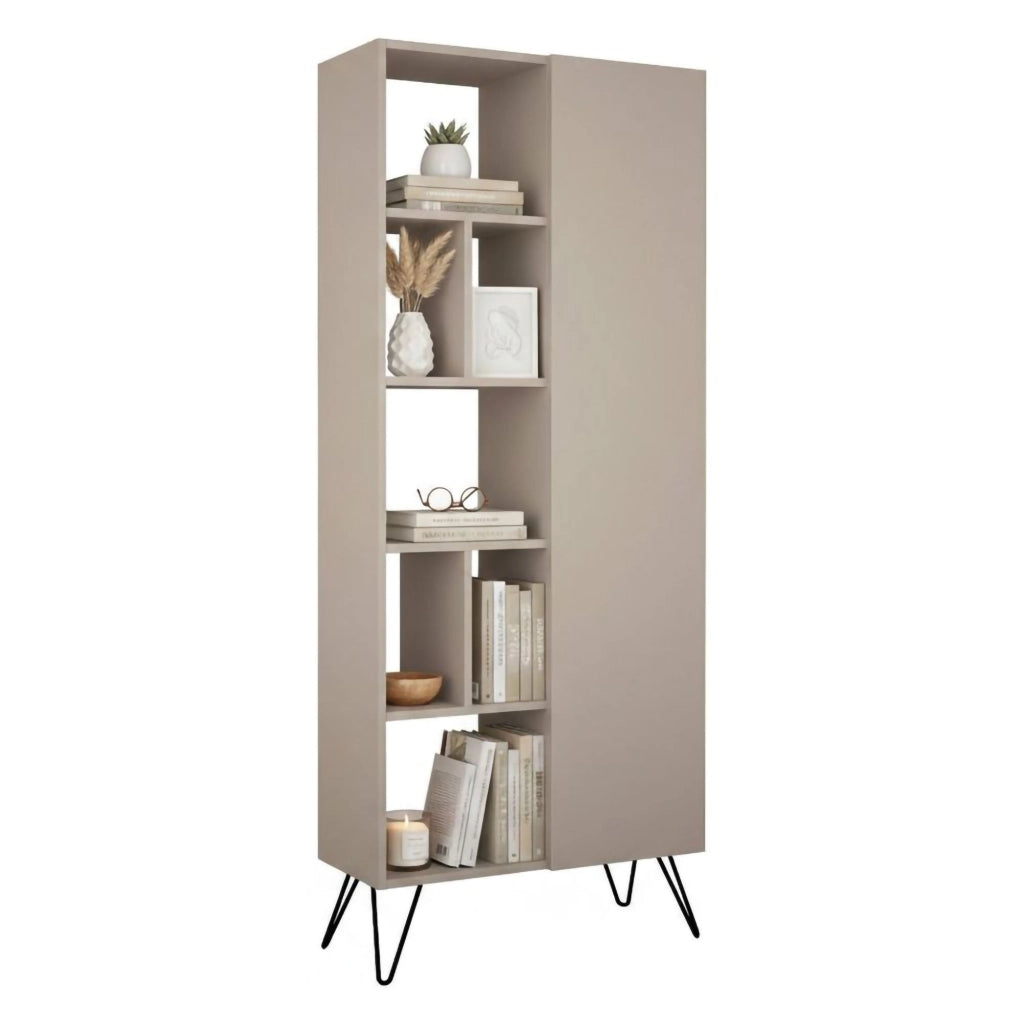Biblioteca Lince, Libreria 4 Ripiani, 79x32x190h cm Beige