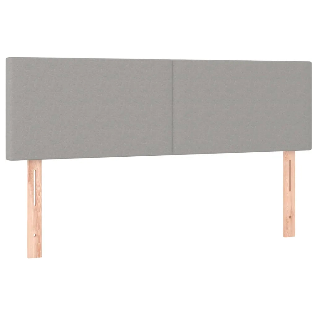 Letto a Molle Materasso e LED Grigio Chiaro 140x200 cm Tessuto 3132997
