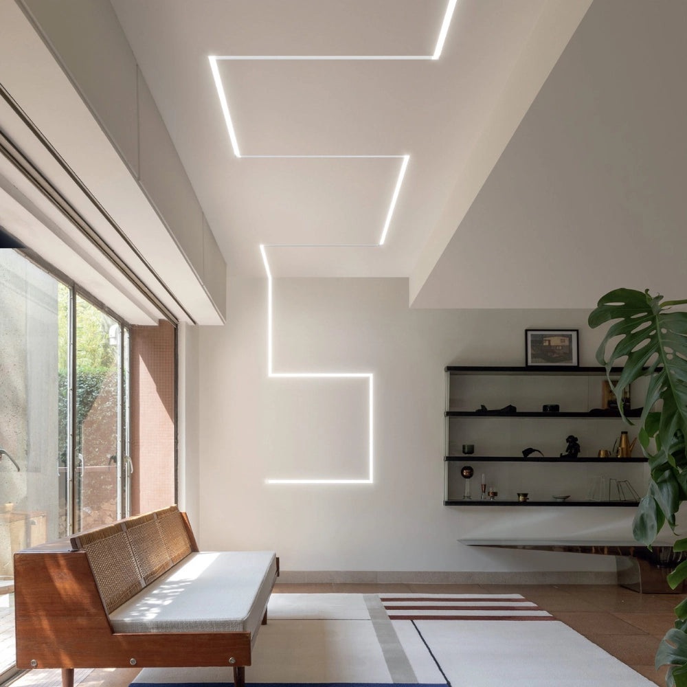 Semilavorato cartongesso fibra alluminio luce led angolo 14,5x29x29 cm 4 pezzi