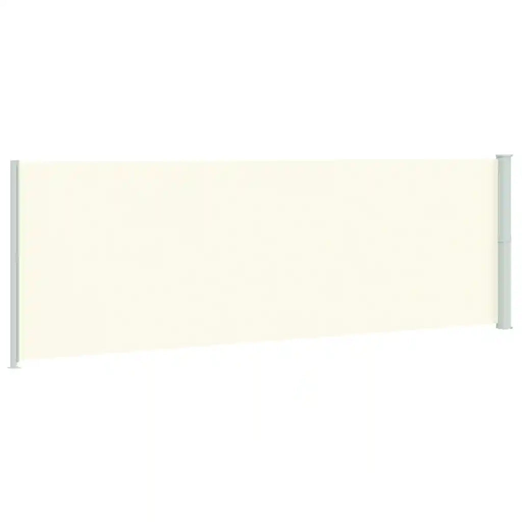 Tenda da Sole Laterale Retrattile per Patio 200x614 cm Crema 317971