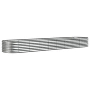 Fioriere | Cassetta per fiori | Letto Giardino Acciaio Zincato 368x80x36cm Argento