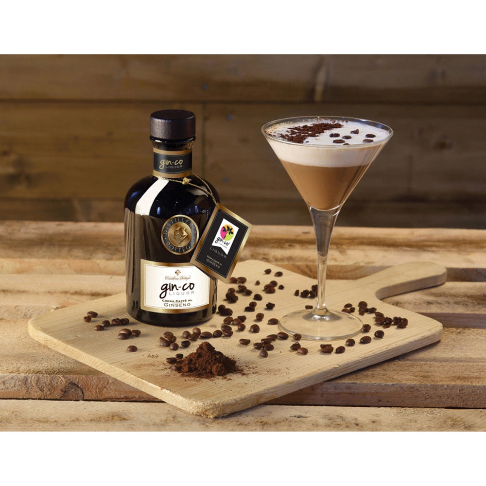 Bottega gin-co liquor crema caffe al ginseng in bottiglia da 500 ml