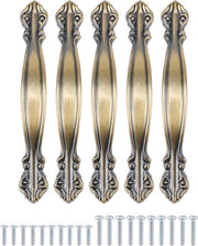 10 pezzi di maniglie in forma di arco vintage - 109 cm di lunghezza - bronzo verde - maniglie di porta con 64 mm di distanza