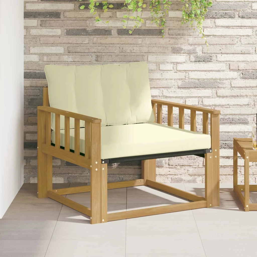 Set di divani da esterno-Sofa da giardino Legno di Acacia Massello e Textilene 933391