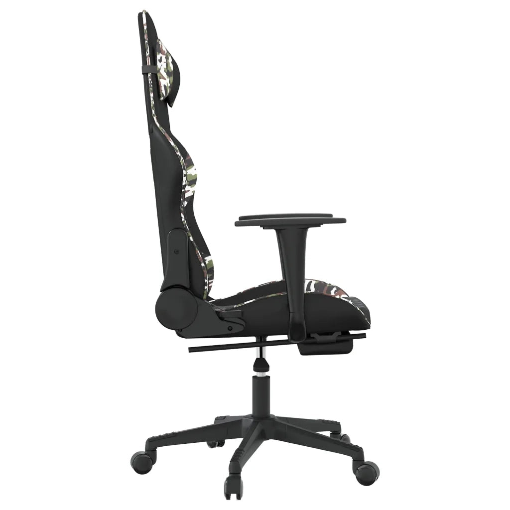 Sedia da Gaming con Poggiapiedi Nero e Mimetico in Similpelle cod mxl 73320