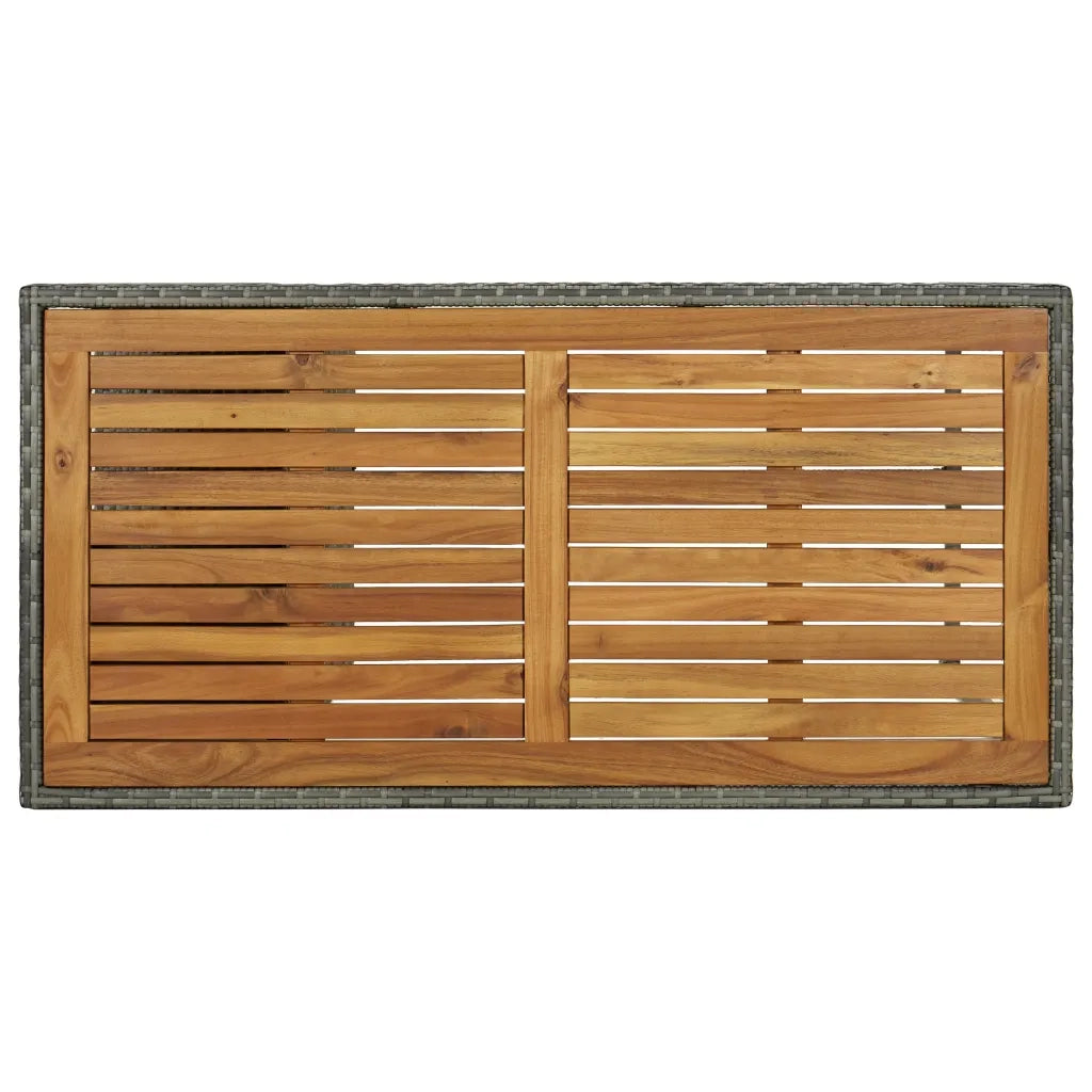Set da Bar da Giardino 5 pz con Cuscini in Polyrattan Grigio 3064921