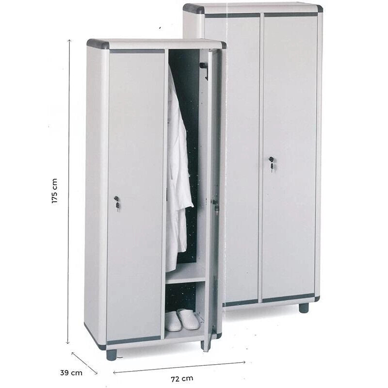 EASY ARMADIETTO IN RESINA DI COLORE GRIGIO CHIARO 72 X 40 X H 175 CM
