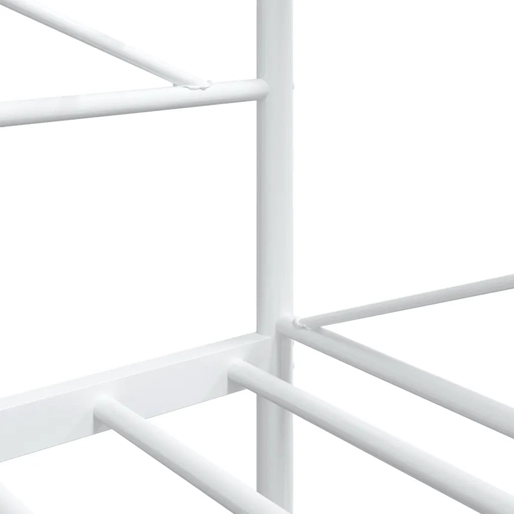 Letto singolo | Letto per adulti | Dormeuse senza Materasso Bianco 107x203 cm in Acciaio
