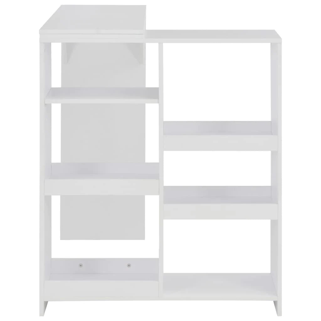 Tavolo alto da bar/bistrot con ripiano rimovibile bianco 120 cm 0902045