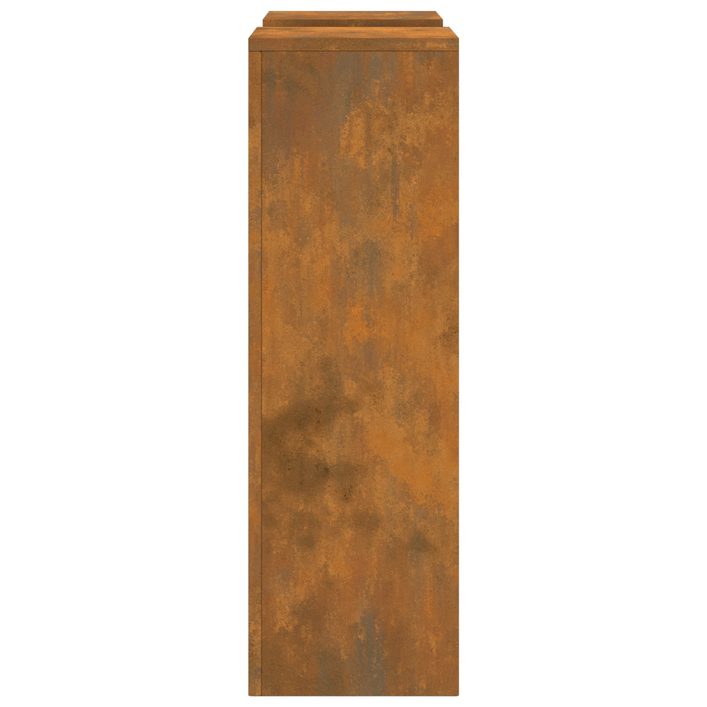 Portavasi da Esterno Pilastro 2 pcs 24x24x75 cm Acciaio Inossidabile