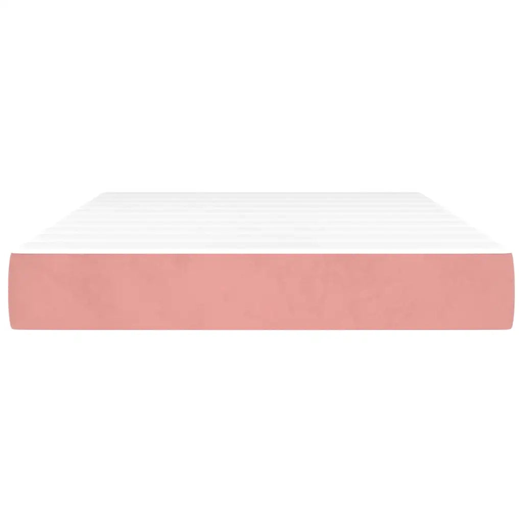 Materasso a Molle Insacchettate-Materasso per letto Rosa 120x220x20 cm in Velluto