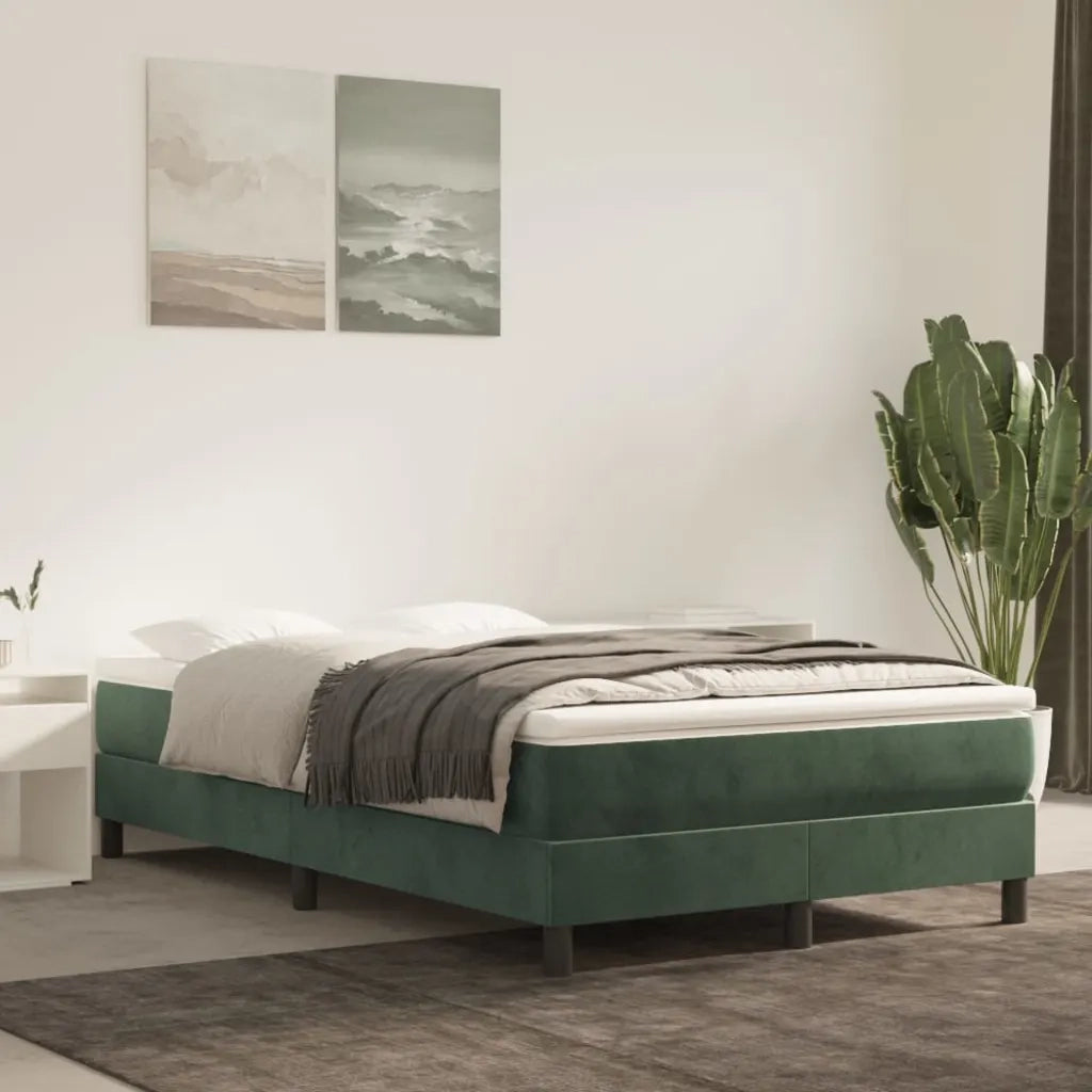 Materasso a Molle Verde Scuro 120x200x20 cm in Vellutocod mxl 122391