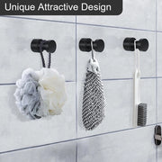 Maniglione per asciugamano, nero, autofixante o da appendere, supporto per asciugamano, appendiabito, moderno, con accessori di fissaggio, grata in acciaio inossidabile, finitura in ottone, appendiabito moderno per bagno, cucina.