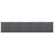 Recinzione in WPC per Giardino Staccionata Frangivista Alta 183 cm Lunga 879 cm Grigio NEU.HOLZ