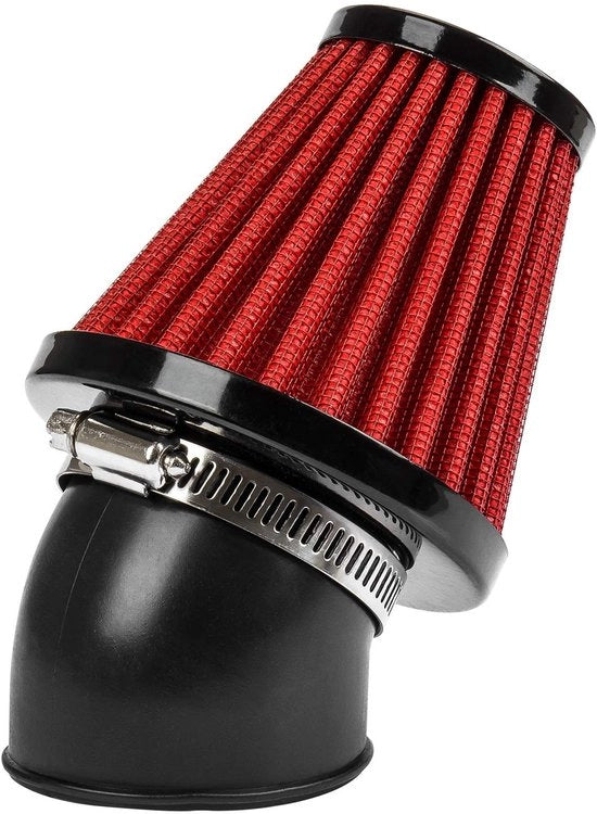 Filtro a forma di cono da 42 mm - filtro d'aria per scooter - utilizzo universale - rosso/verde - adatto per motocross e biciclette a motore
