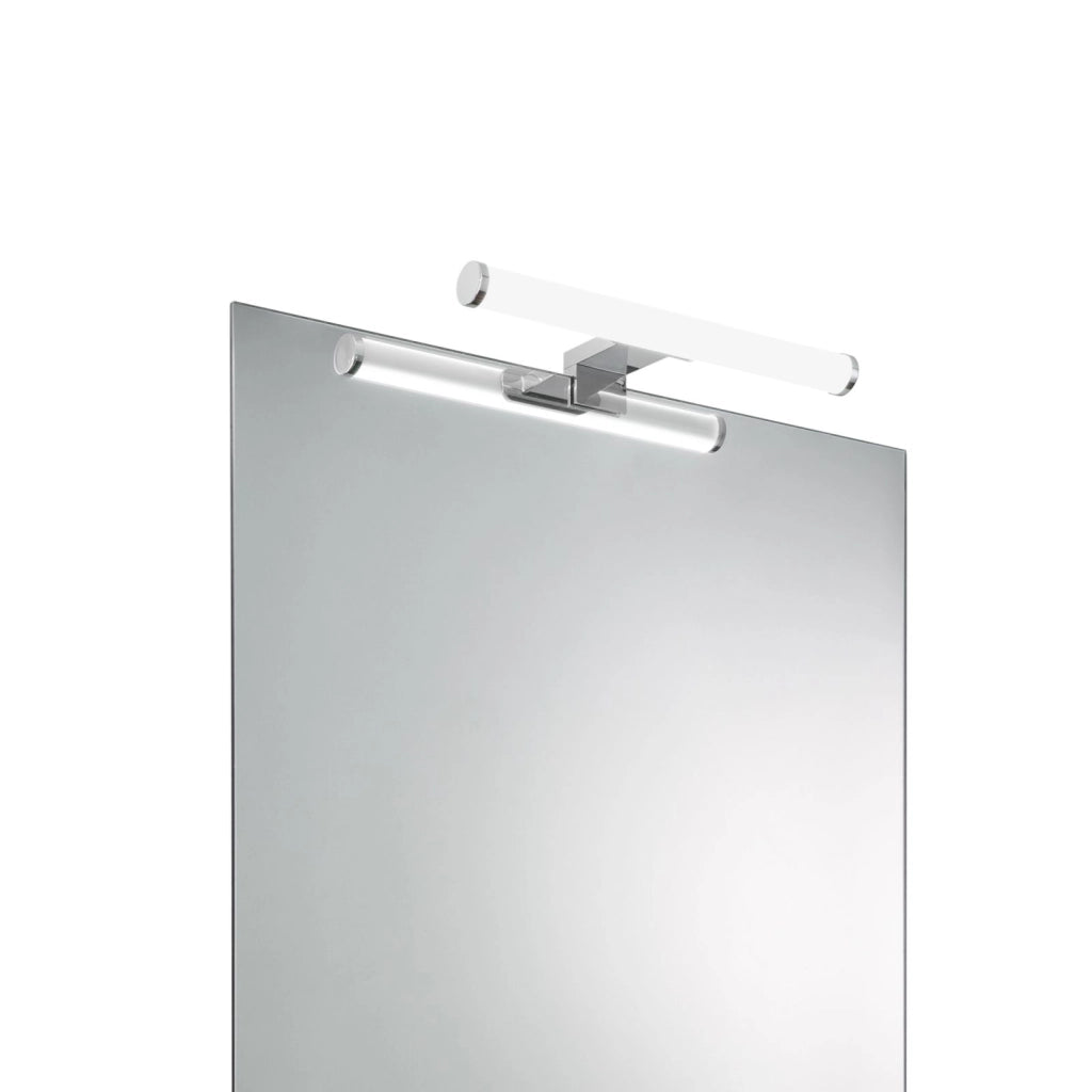 APPLIQUE LED YACHT CROMO FISSAGGIO PARETE E SPECCHIO 5W 600LM 3000K IP44 30X9,6X4,45CM