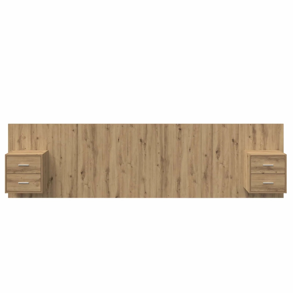Testata con Comodino 3 pcs Rovere artigianale Legno multistrato 3415940
