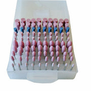 Trade Shop - Set 100 Frese In Pietra Per Mini Trapano Drimmel Testine 3mm Lucidanti Abrasive -