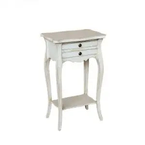 Porta telefono Comodino in legno Shabby chic mod francesino bianco anticato