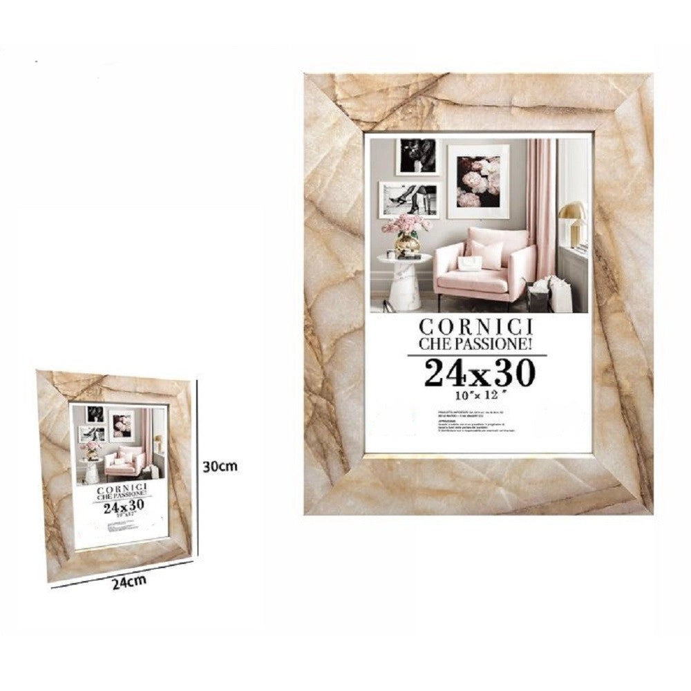 Trade Shop - Cornice Foto Portafoto Quadri Tele Poster 24 X 30 Cm Modello Effetto Marmo 71665 -