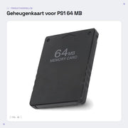 Cartuccia di memoria 64 MB - Cartuccia di memoria per PS1 - Cartuccia di memoria portatile - Plug and Play - Materia di ABS - Supporta uLaunchELF/Disc Boot Program - Memoria di gioco